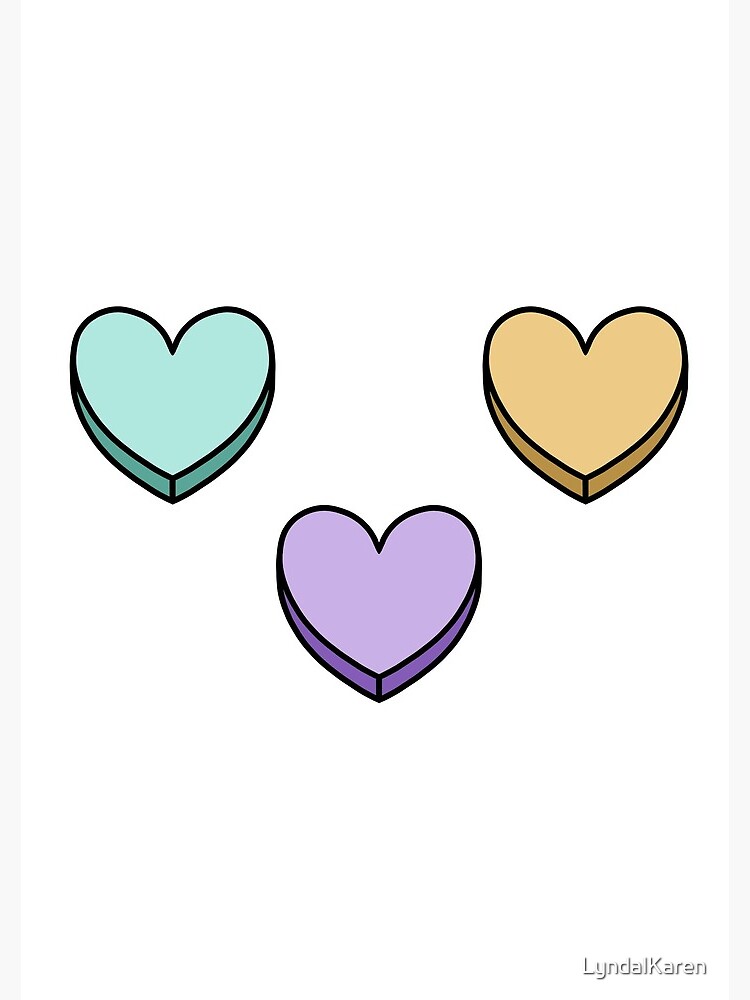 Rainbow Candy Hearts by LyndalKaren