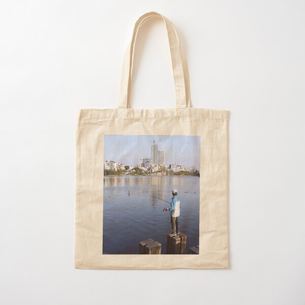 Gone fishing in Truc Bach, Hanoi Cotton Tote Bag