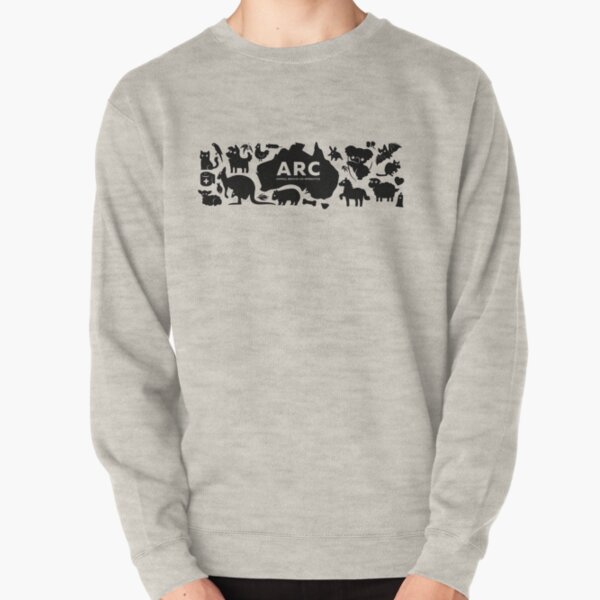 ARC Animals across Australia - black type Pullover Sweatshirt