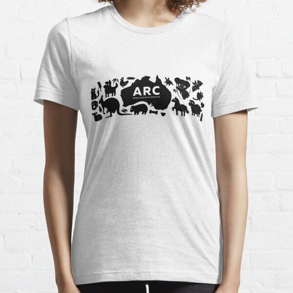 ARC Animals across Australia - black type Essential T-Shirt