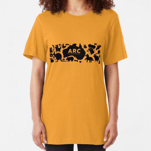ARC Animals across Australia - black type Slim Fit T-Shirt