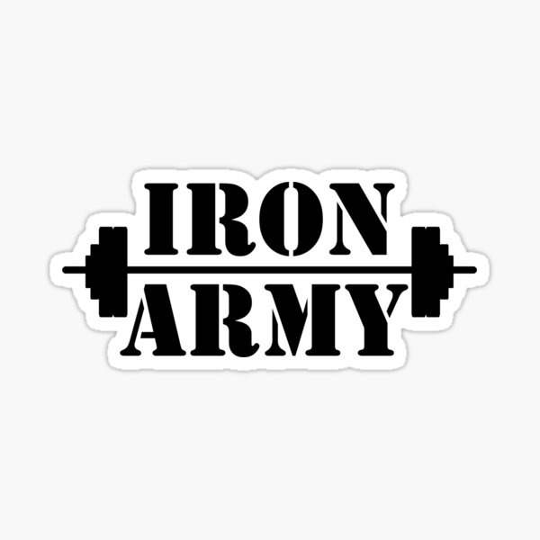 Body Building Workout Iron Army Sticker