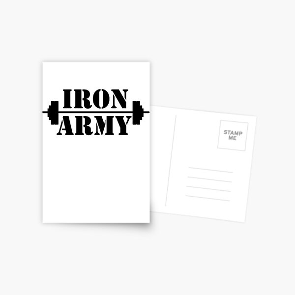 Body Building Workout Iron Army Postcard