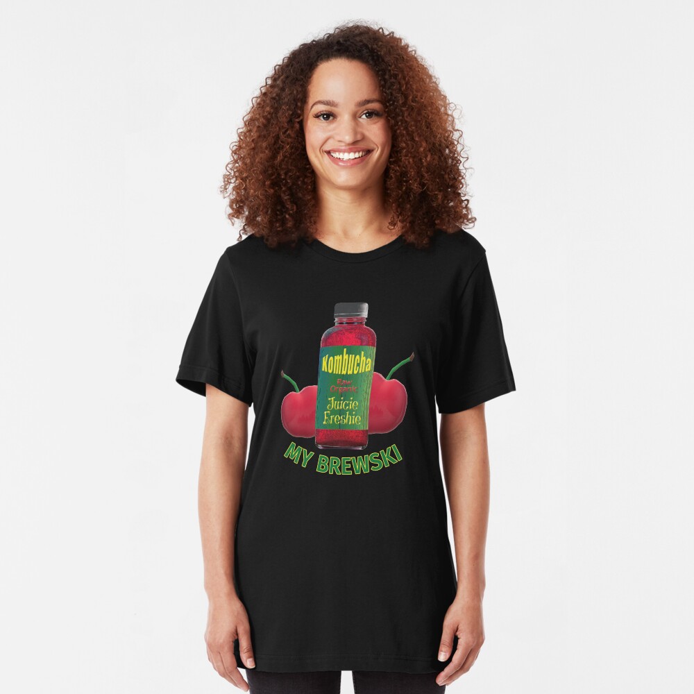 Kombucha. My Brewski. Slim Fit T-Shirt