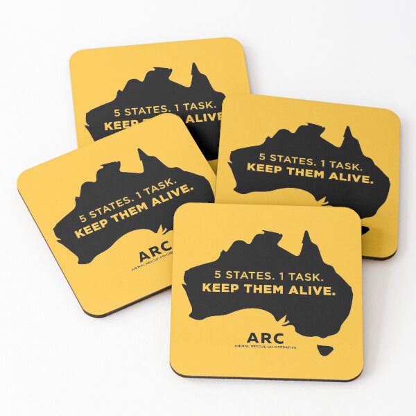 Item preview, Animal Rescue Co-operative: 5 states. 1 task. Keep them alive - in black designed and sold by AnimalRescuers.