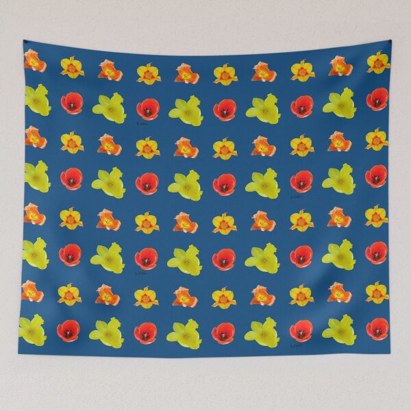 Item preview, Tulipes sur snorkel blue designed and sold by AHELENE.