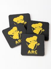 Animal Rescue Co-operative - Koala in yellow! We are working hard for you little bud <3 Coasters