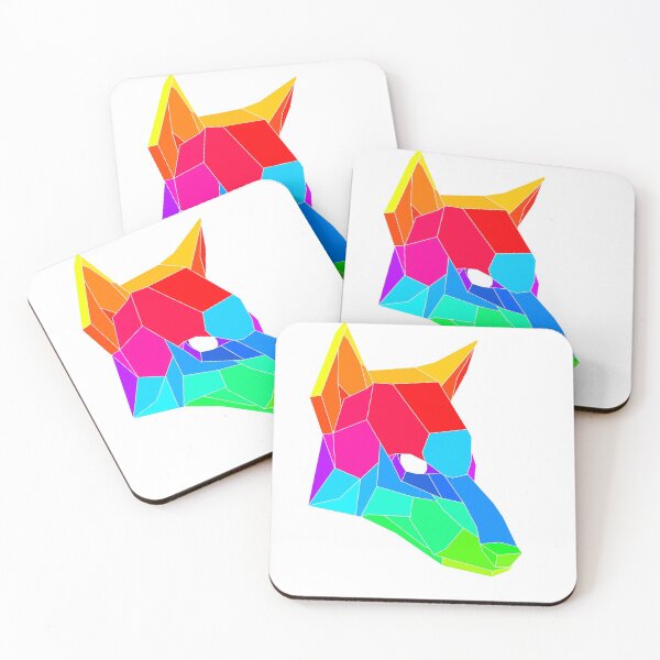 Item preview, Rainbow colored wolf designed and sold by AmicableApparel.