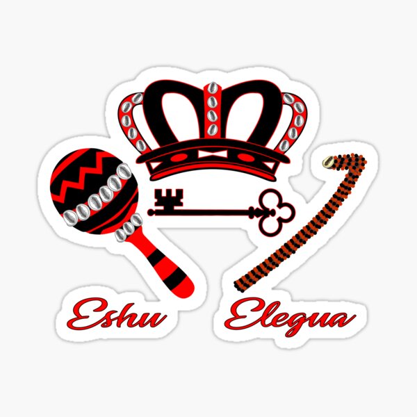 Eshu Elegua Corona Pegatina