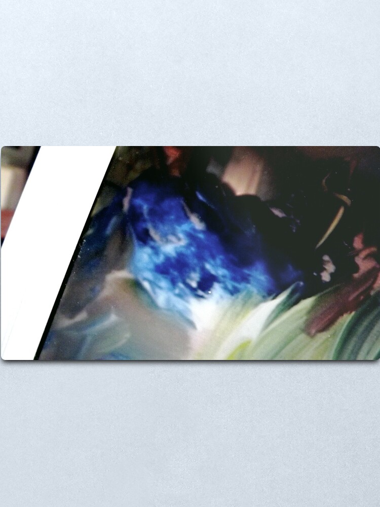 Alternate view of Blue Rabbit: Detail from "Elementals" Metal Print