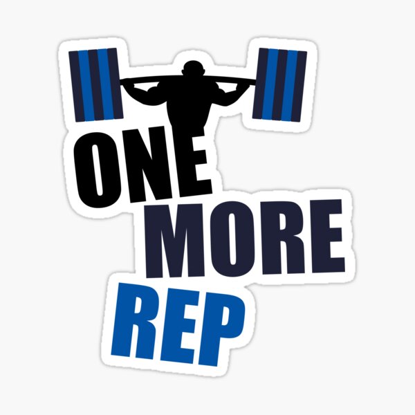 Body Building Workout One More Rep Sticker