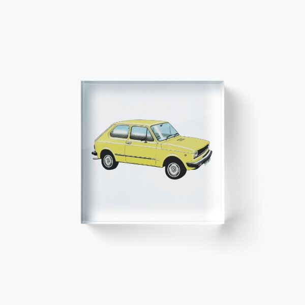 Item preview, Fiat 127 Hatchback illustration designed and sold by Retroblast.