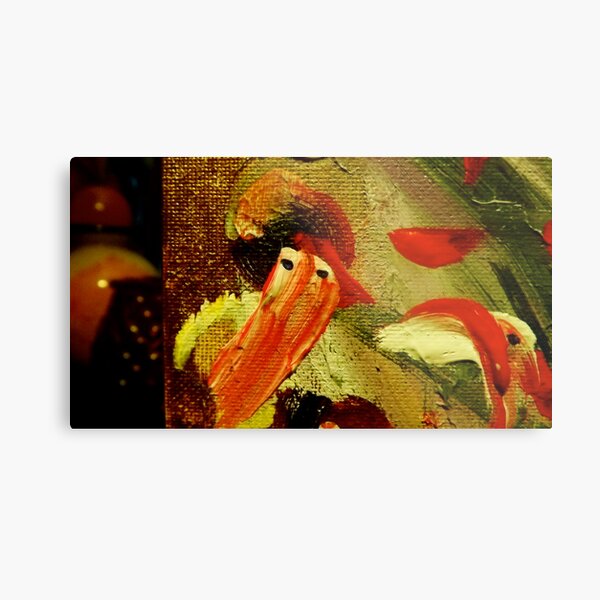 "Bearded Snow Man, Plumed Hat": Detail from "Christmas to Easter" Metal Print