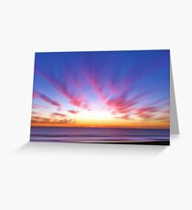 Time Warp Sunset Greeting Card