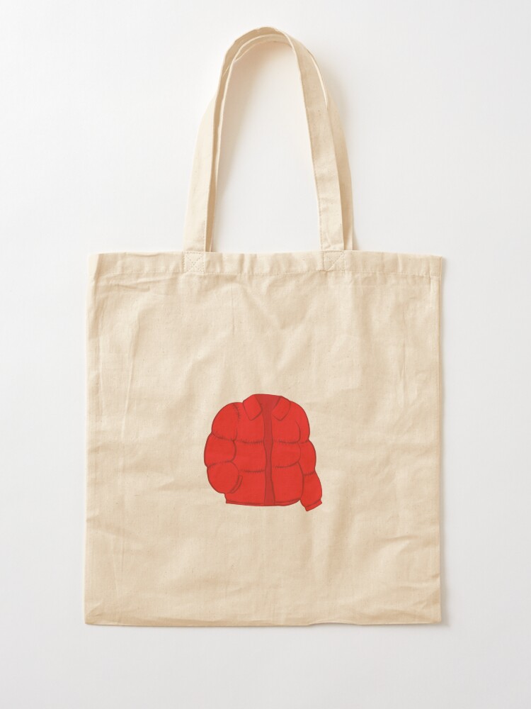 Red Puffer Tote Bag