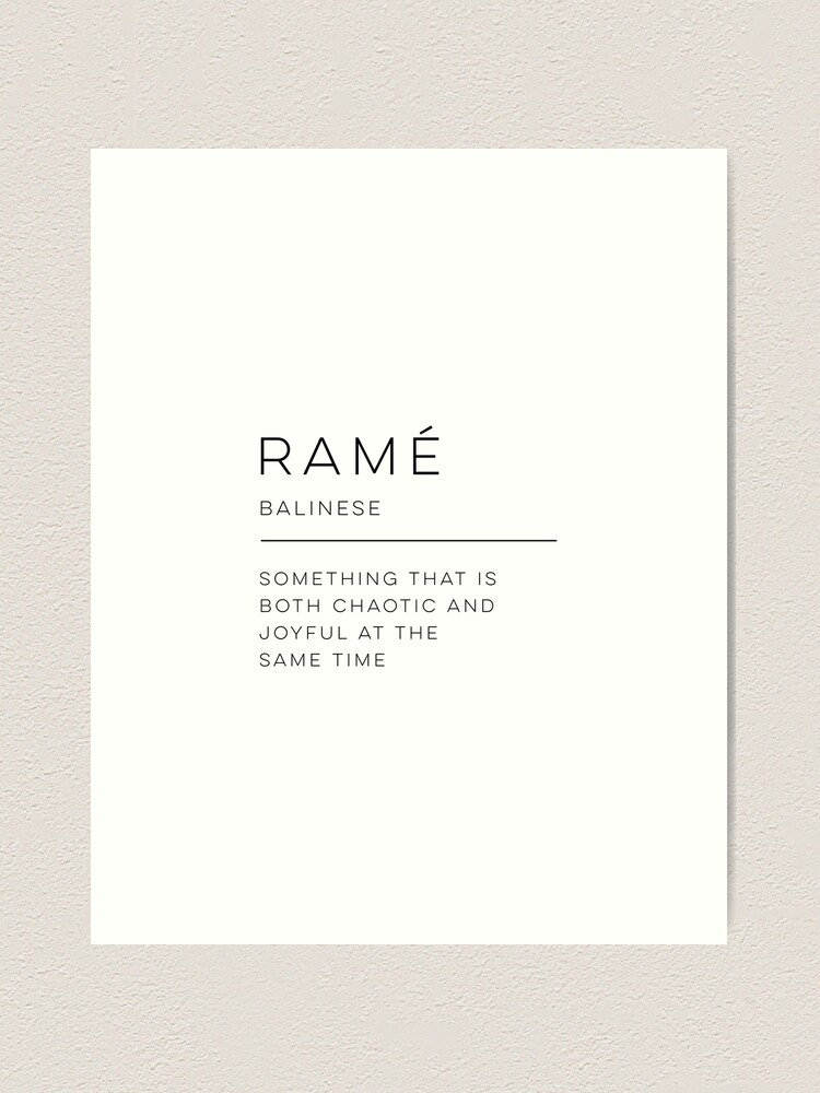 Ramé Definition Art Print for Sale by wisemagpie