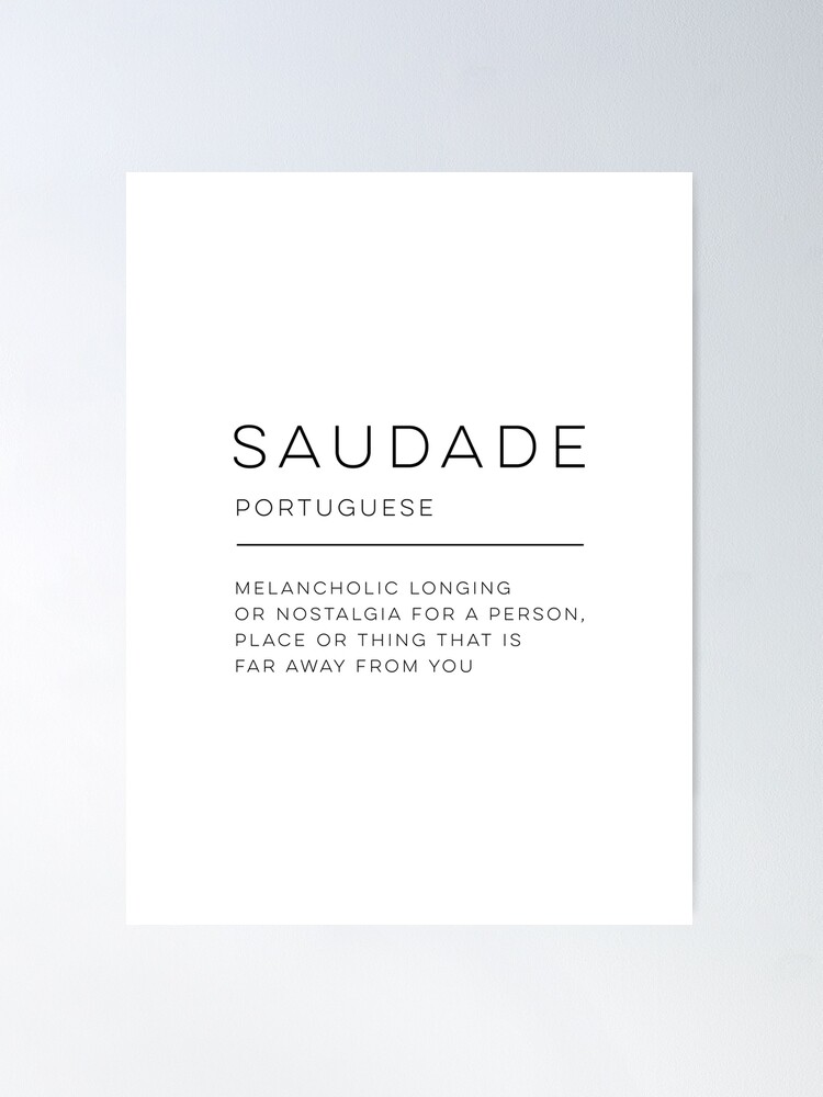 Saudade - Travel Word Definition - Typography - Wanderlust Art Board Print  by thingswithlove