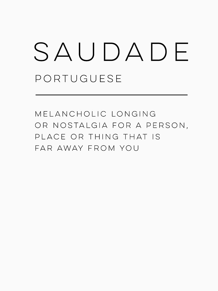 Saudade Definition In White Unisex Baseball T-Shirt