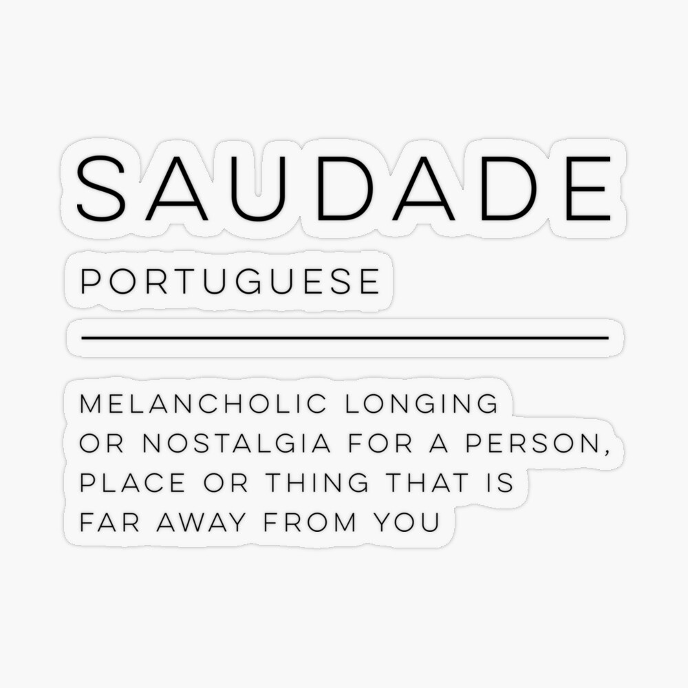 Saudade Definition Recessed Framed Print by Wise Magpie Prints