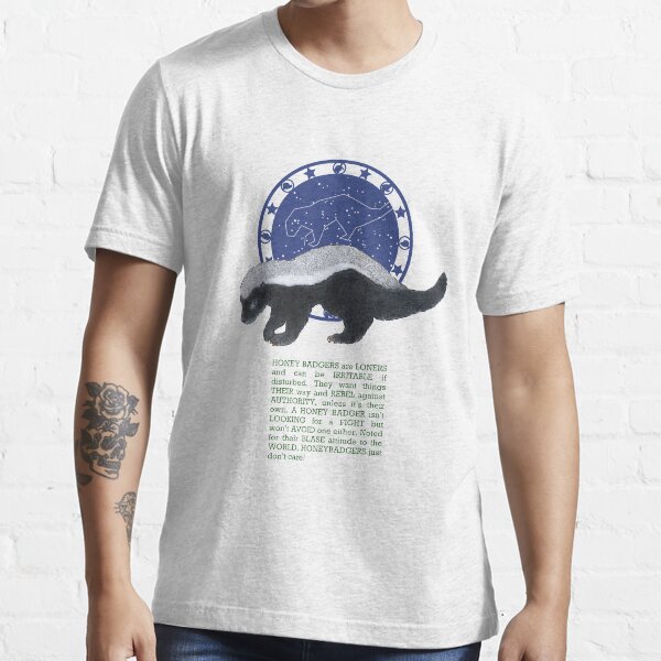 Honey Badger Spirit Animal Zodiac Essential T-Shirt