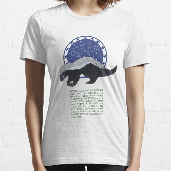 Honey Badger Spirit Animal Zodiac Essential T-Shirt