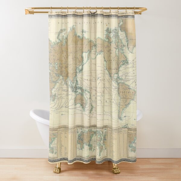 Detailed World Map, The World Map, World Map, Rainbow Map, Map With Countries, Map With States, Detailed Map, Vintage World Map Shower Curtain