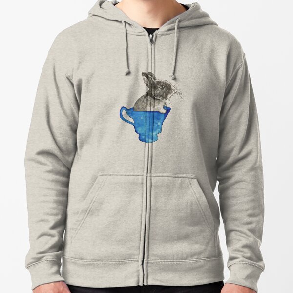 Follow The White Rabbit Zipped Hoodie