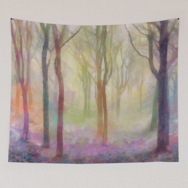 Item preview, Colorful woods painting designed and sold by chris-ellis-art.