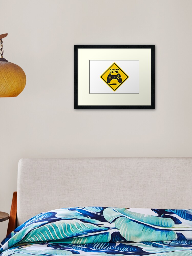 Gamer Zone Framed Art Print By Dyleke Redbubble - roblox framed hack