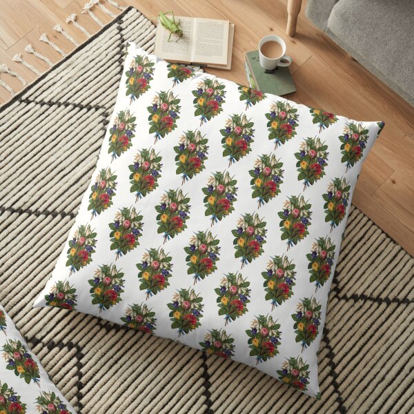Shabby Chic Fowers Floor Pillow