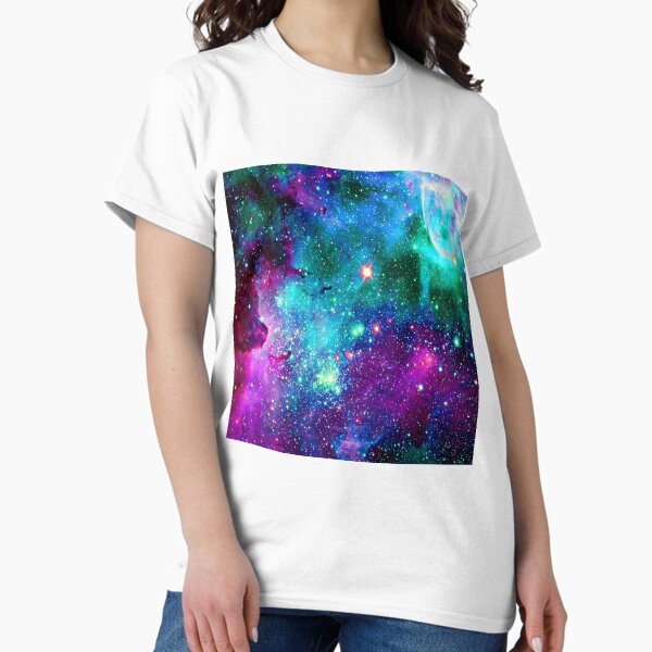 Purple teal nebula Classic T-Shirt
