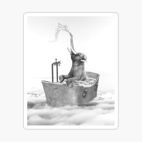 BABY ELEPHANT BATH Sticker