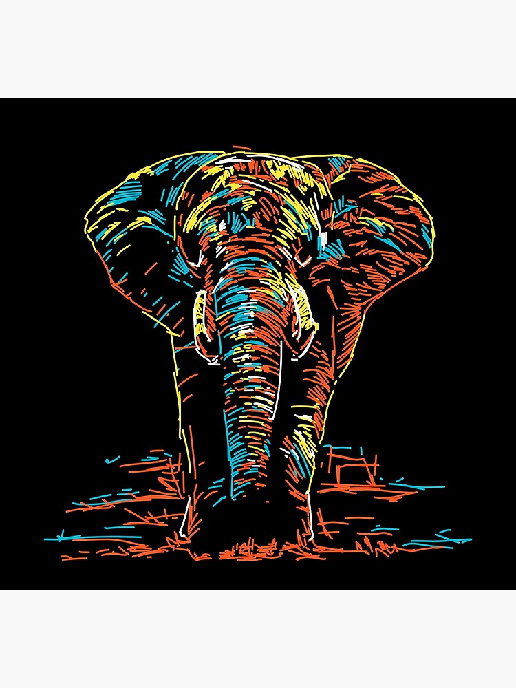 Neon elephant. Слон Графика. Слон абстракция. Разноцветный слон. Поп арт слон.