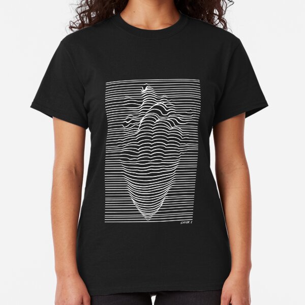 Line heart white T-shirt classique