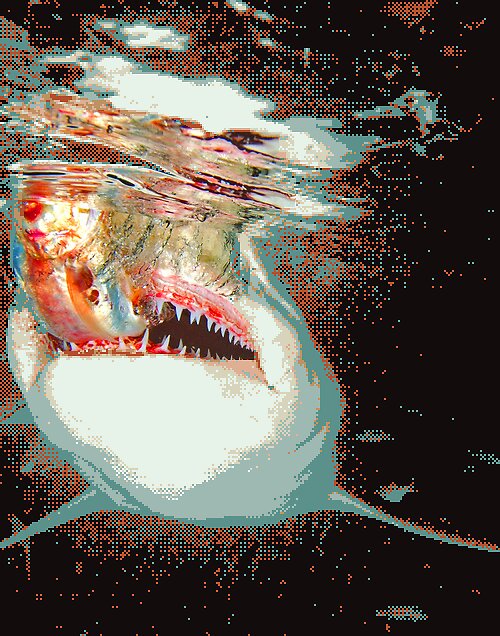 video instruction shark 3d pixel puzzle