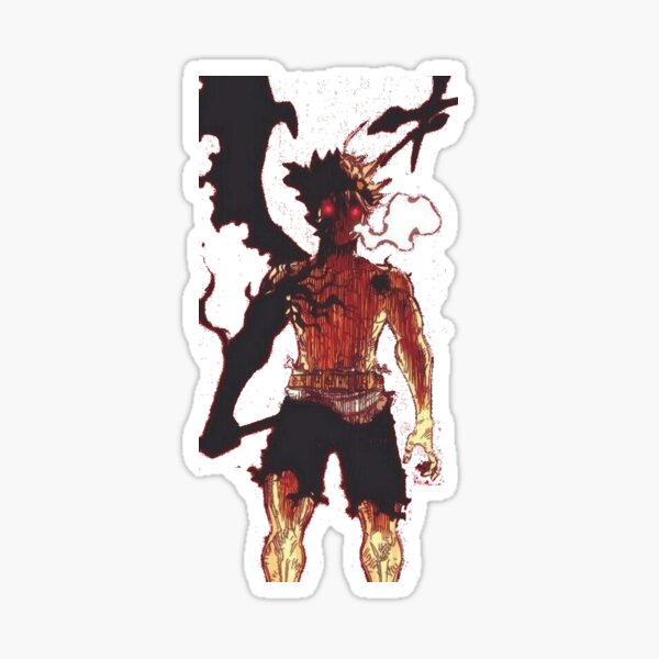 black clover, asta demon transformation Sticker