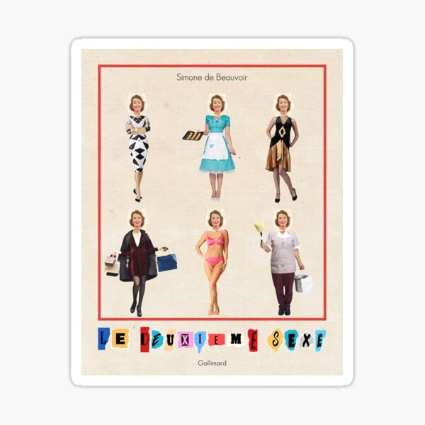 Vista previa del artículo con la obra «El sexo opuesto de Simone de Beauvoir», diseñado y vendido por flickculture.