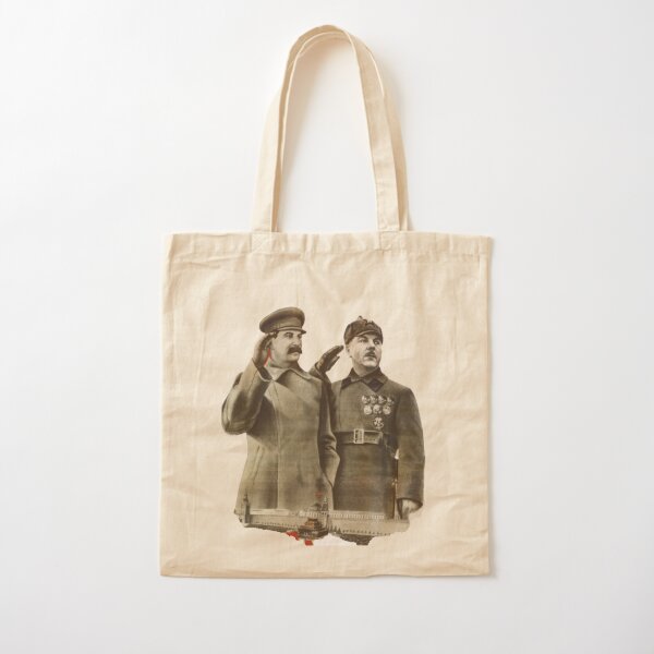 #Stalin #Soviet #Propaganda #Posters #twopeople #matureadult #adult #standing #militaryofficer #militaryperson #military #people #uniform #army #portrait #militaryuniform #war #realpeople #men #males Cotton Tote Bag