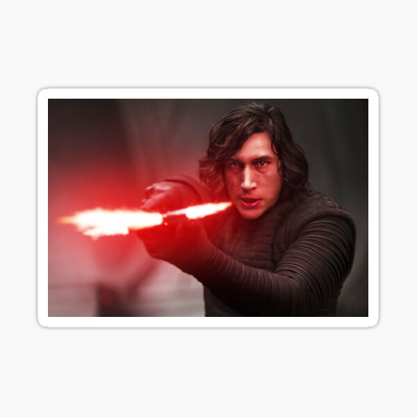 Adam Driver with Saber Sticker