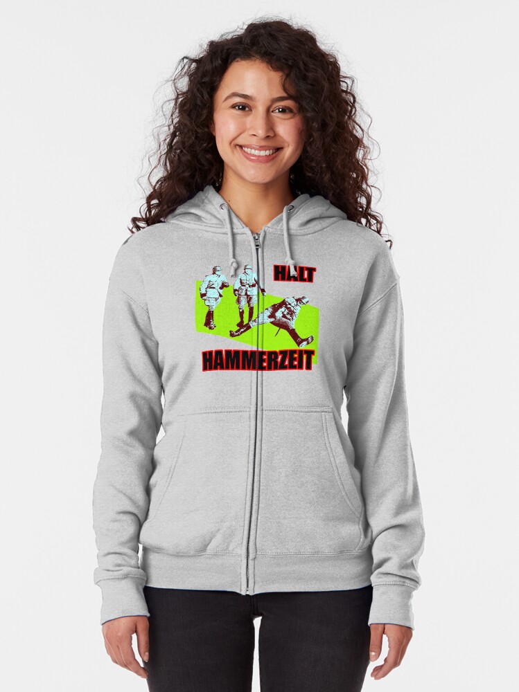 Download "Halt Hammerzeit" Zipped Hoodie by davecrokaert | Redbubble