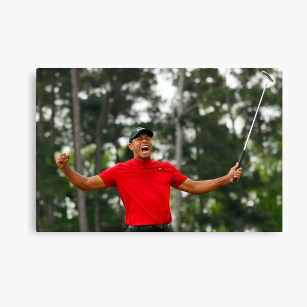 Tiger Woods fête sa victoire au Masters Impression sur toile