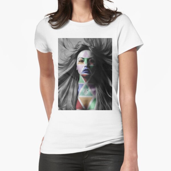 triangle mask Fitted T-Shirt