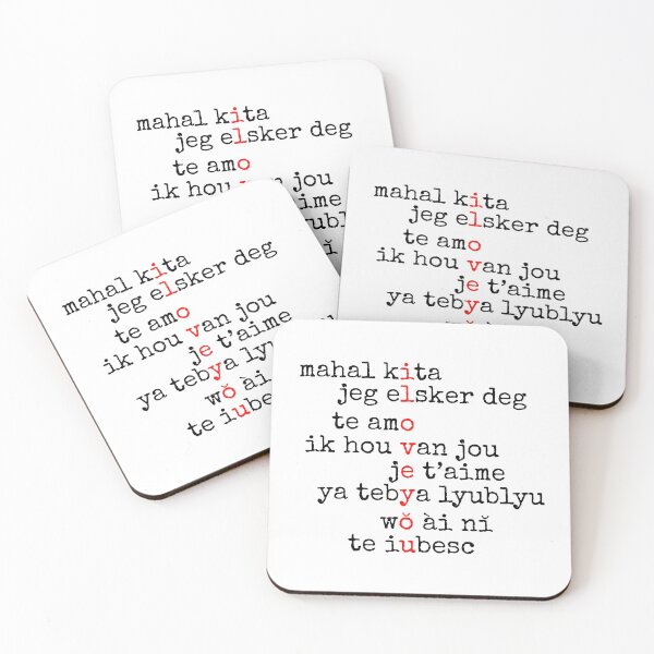 Item preview, I love you in different languages | Typography designed and sold by rsty11.