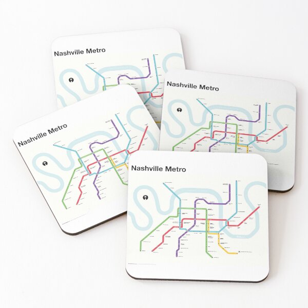 Item preview, Nashville Metro (Fantasy Subway Map, Nashville, Tennessee) designed and sold by MetroPosters.