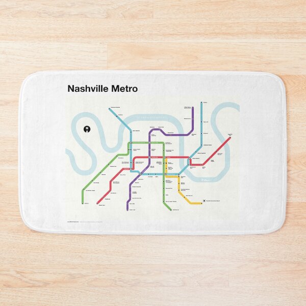Item preview, Nashville Metro (Fantasy Subway Map, Nashville, Tennessee) designed and sold by MetroPosters.