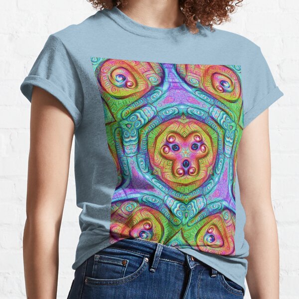 DeepDream Tomato Steelblue Classic T-Shirt