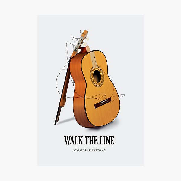 Vista previa del artículo con la obra «Walk The Line - Cartel de película alternativa», diseñado y vendido por MoviePosterBoy.
