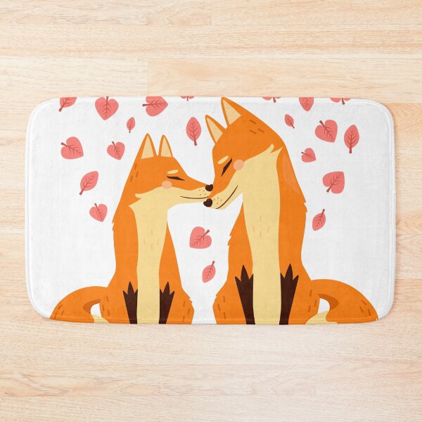 Item preview, cute foxes kissing print - fox love illustration designed and sold by Rydersgraphics.