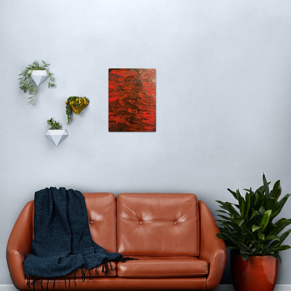 Red Hot Waves Metal Print