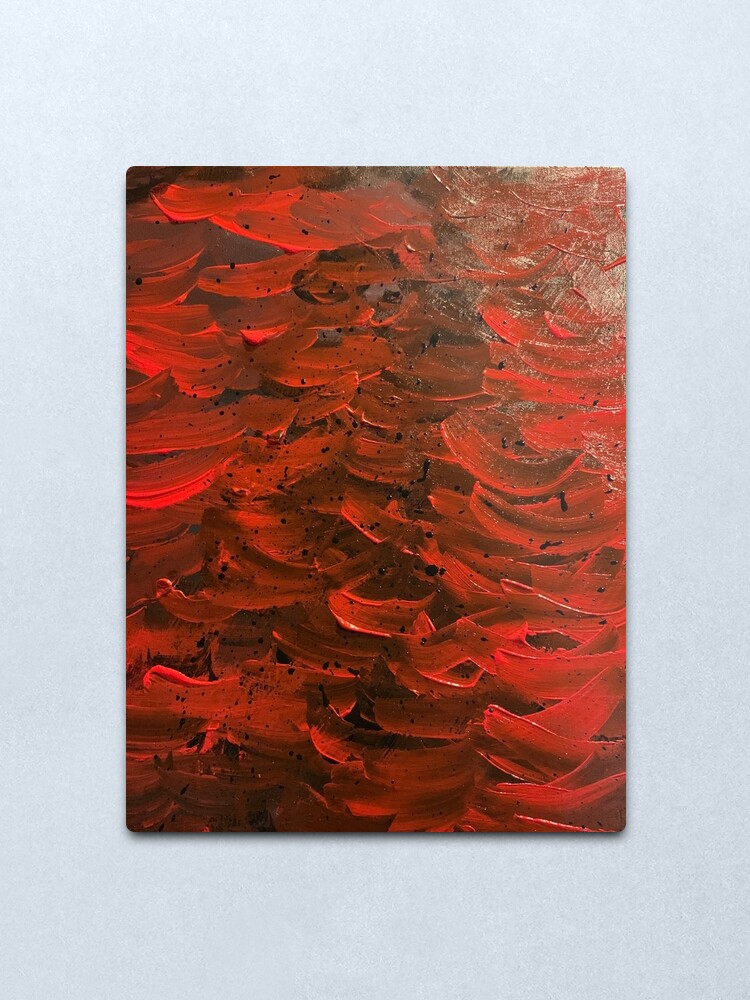 Alternate view of Red Hot Waves Metal Print